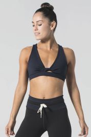 925fit Navy With A Twist Sports Bra