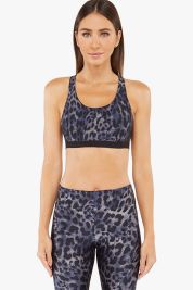 Koral Activewear Tax Blue Cheetara Sports Bra