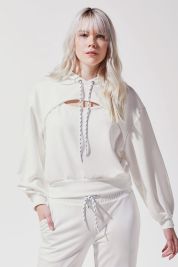 Michi Ivory Splice Hoodie
