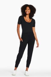 Vitamin A Organic Rib Black West Bodysuit