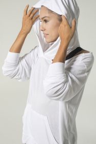 925fit White From the Hoodie Top