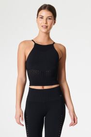 Nux Active Black Mesh Up Crop